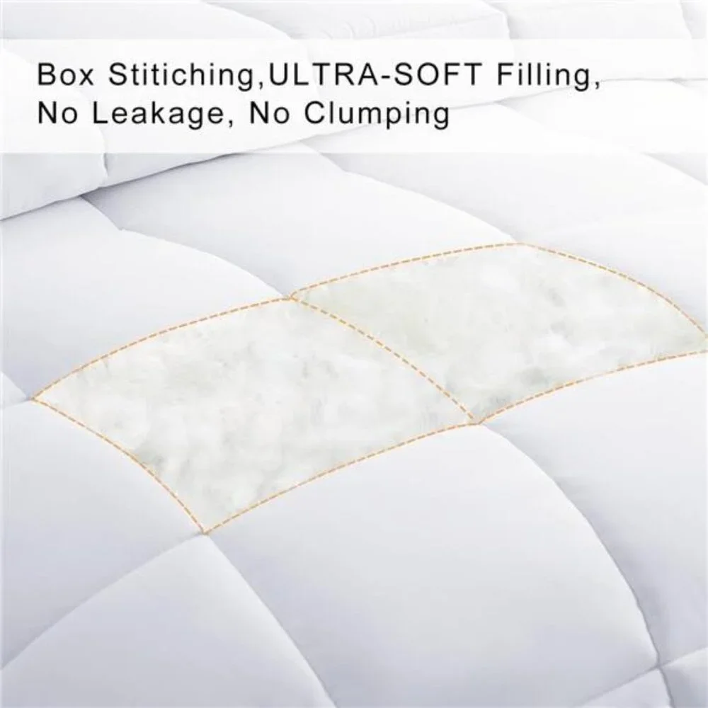 Quilted Comforter -All-Season Down Alternative Duvet Insert